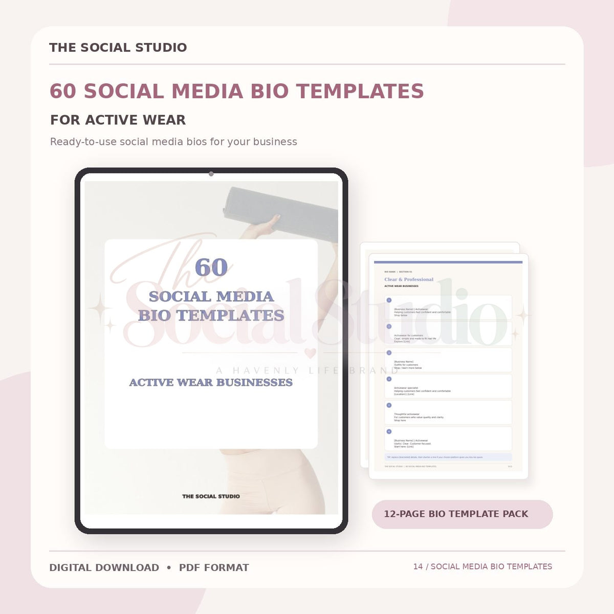 Activewear – Social Media Bio Templates | The Social Studio