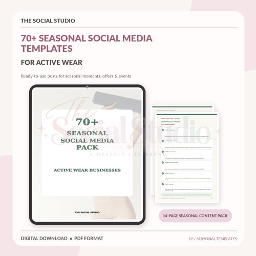 Activewear – Seasonal Social Media Pack | The Social Studio