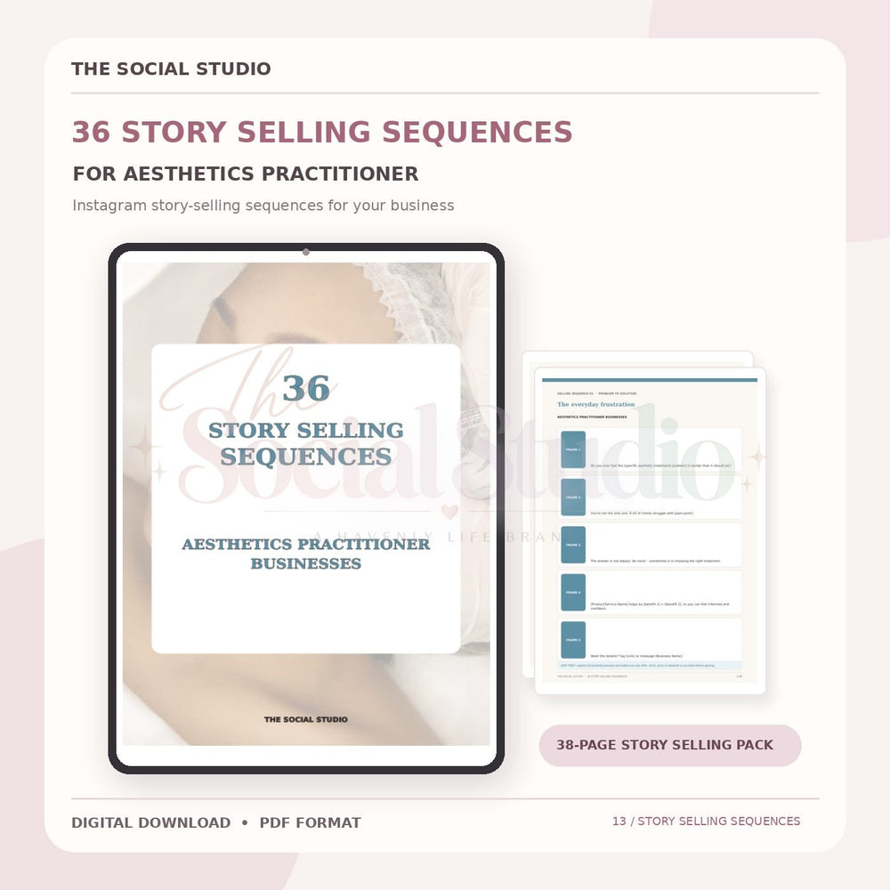 Aesthetics Practitioner – Instagram Story Selling Sequences | The Social Studio