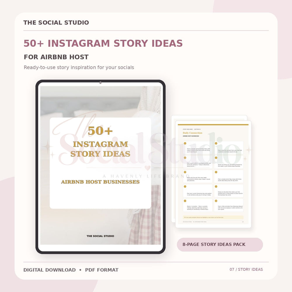 Air BNB Host – Instagram Story Ideas Pack | The Social Studio