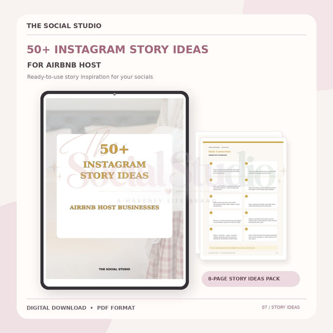 Air BNB Host – Instagram Story Ideas Pack | The Social Studio