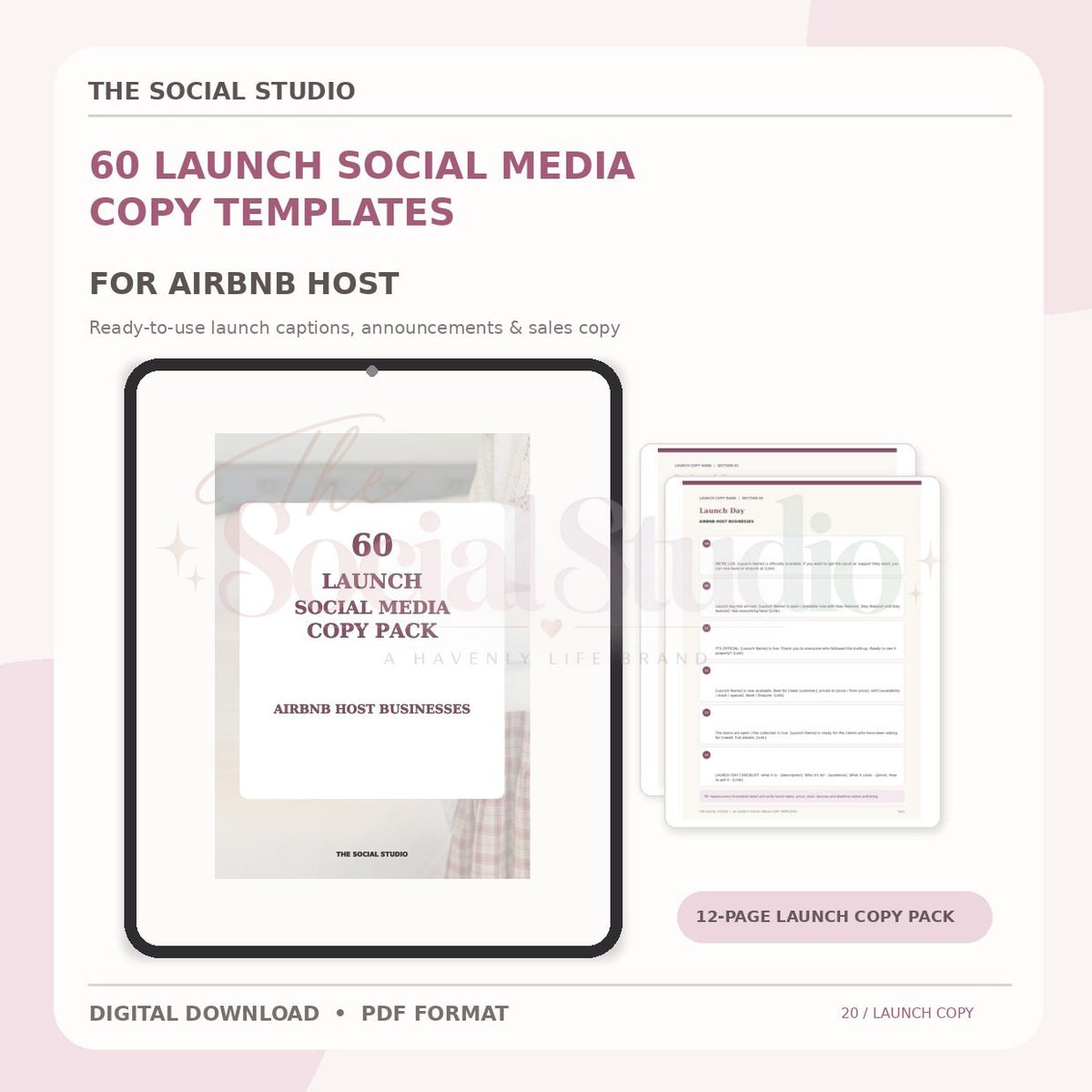 Air BNB Host – Launch Social Media Copy Pack | The Social Studio