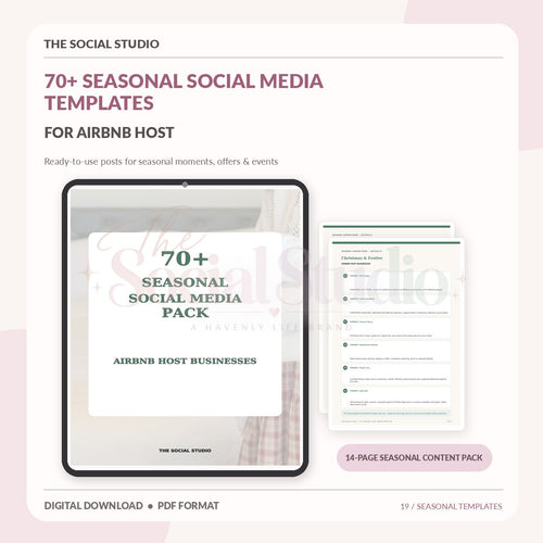 Air BNB Host – Seasonal Social Media Pack | The Social Studio
