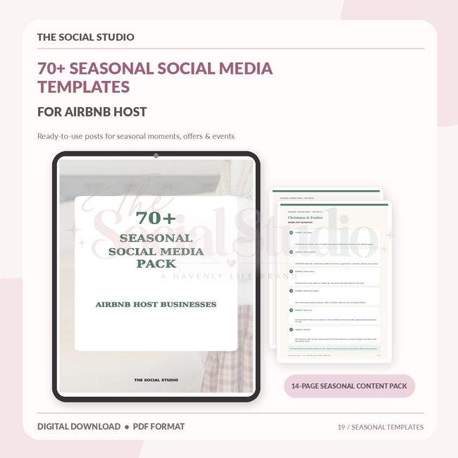Air BNB Host – Seasonal Social Media Pack | The Social Studio