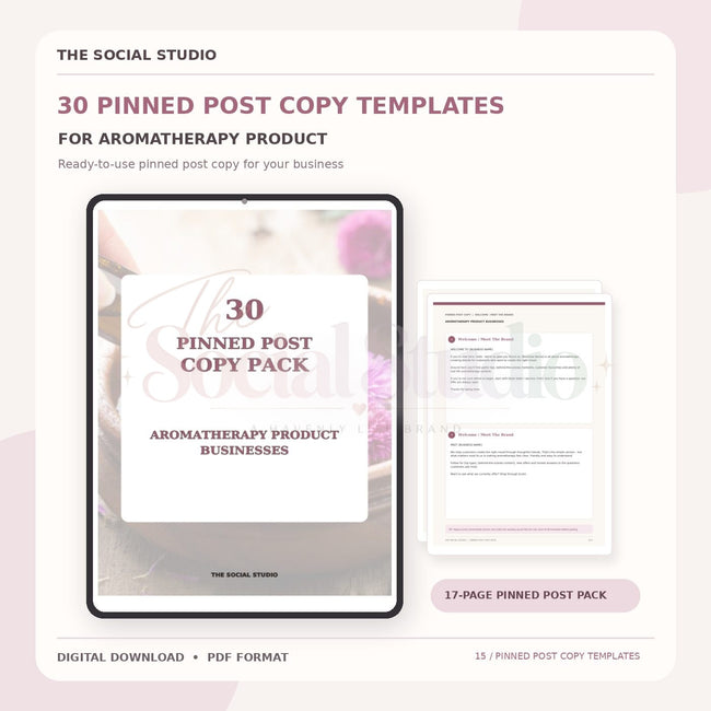 Aromatherapy – Pinned Post Copy Pack | The Social Studio
