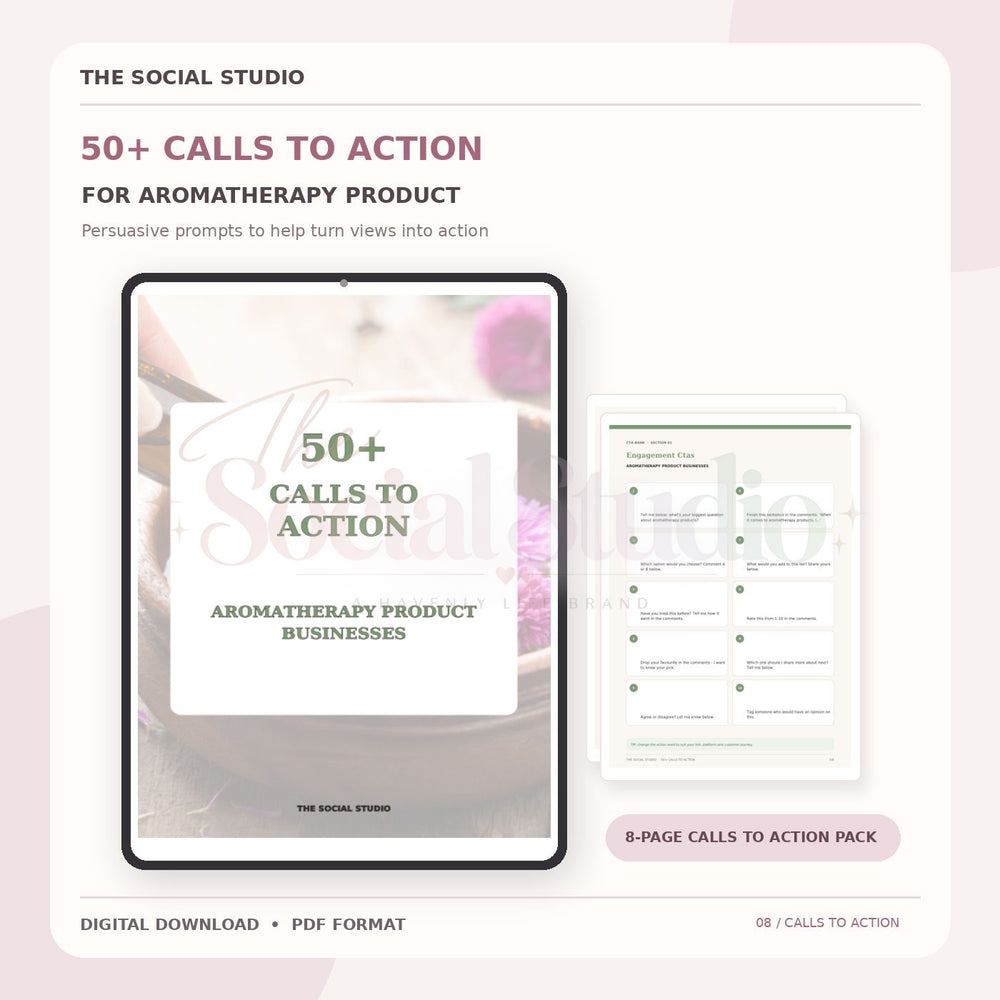 Aromatherapy – Calls to Action Pack | The Social Studio