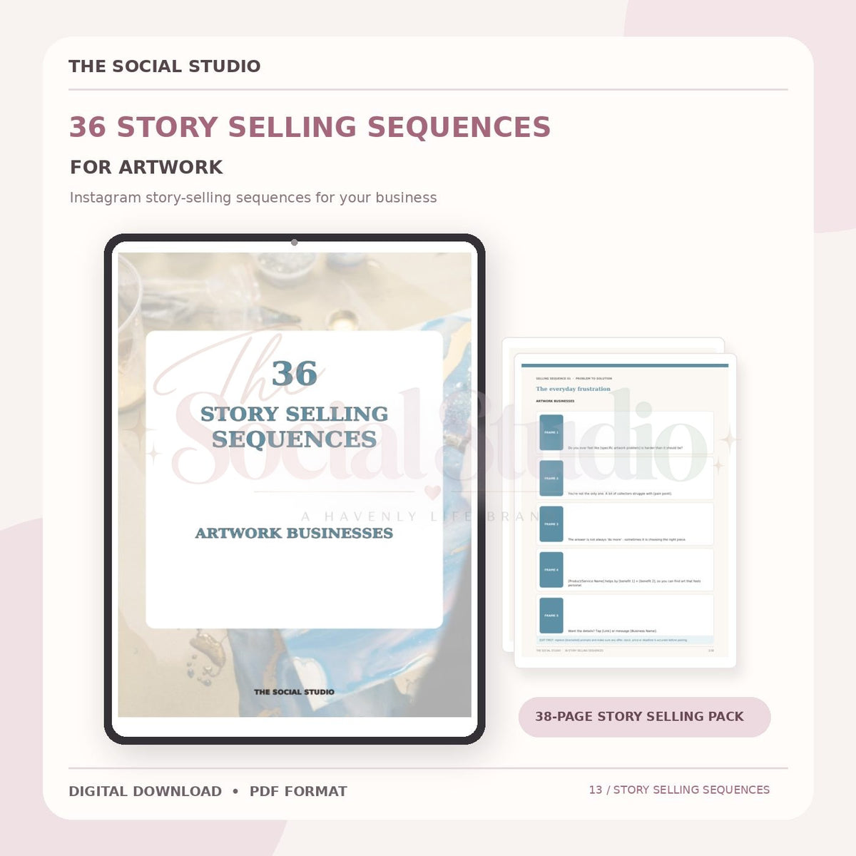 Art Work – Instagram Story Selling Sequences | The Social Studio