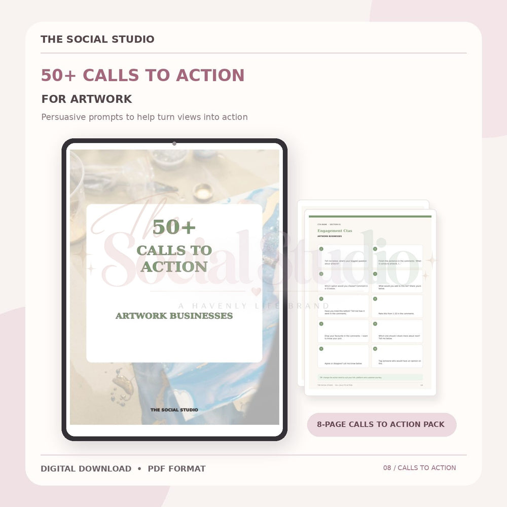 Art Work – Calls to Action Pack | The Social Studio