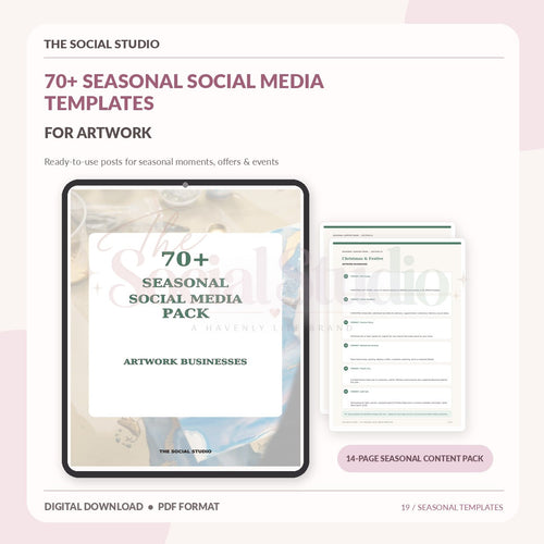 Art Work – Seasonal Social Media Pack | The Social Studio