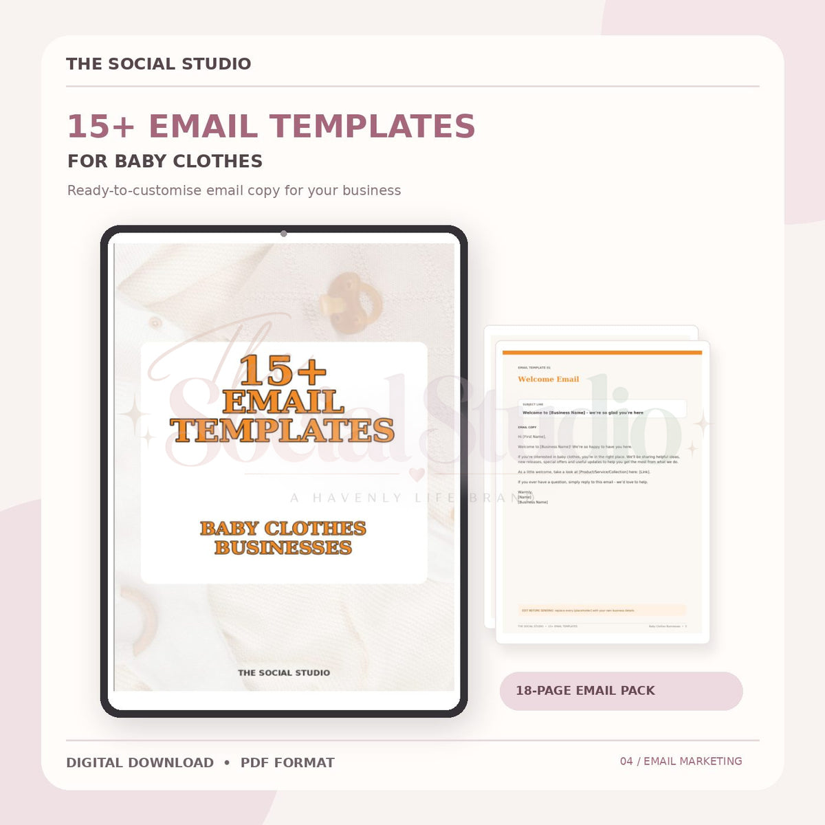 Baby Clothes – Email Templates Pack | The Social Studio