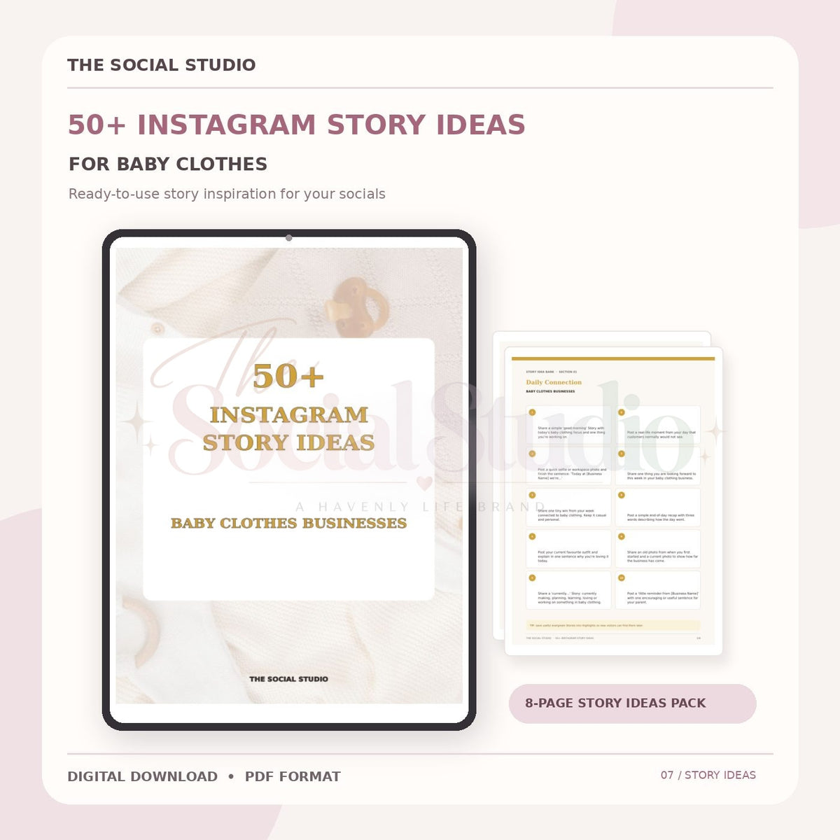 Baby Clothes – Instagram Story Ideas Pack | The Social Studio