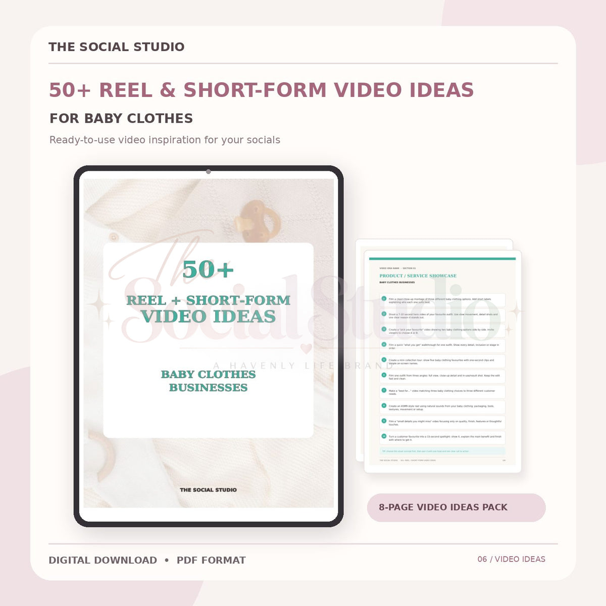 Baby Clothes – Reels & Short-Form Video Ideas Pack | The Social Studio