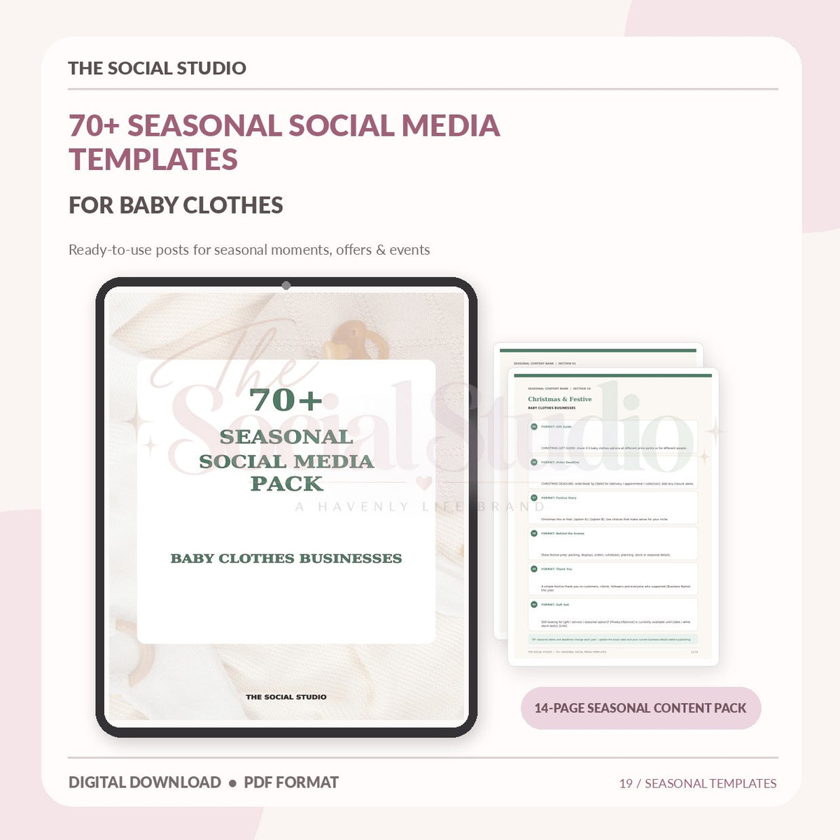 Baby Clothes – Seasonal Social Media Pack | The Social Studio