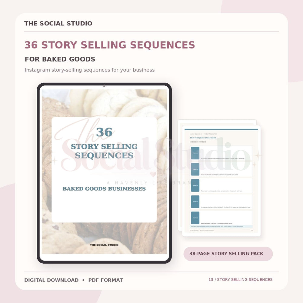 Baked Goods – Instagram Story Selling Sequences | The Social Studio