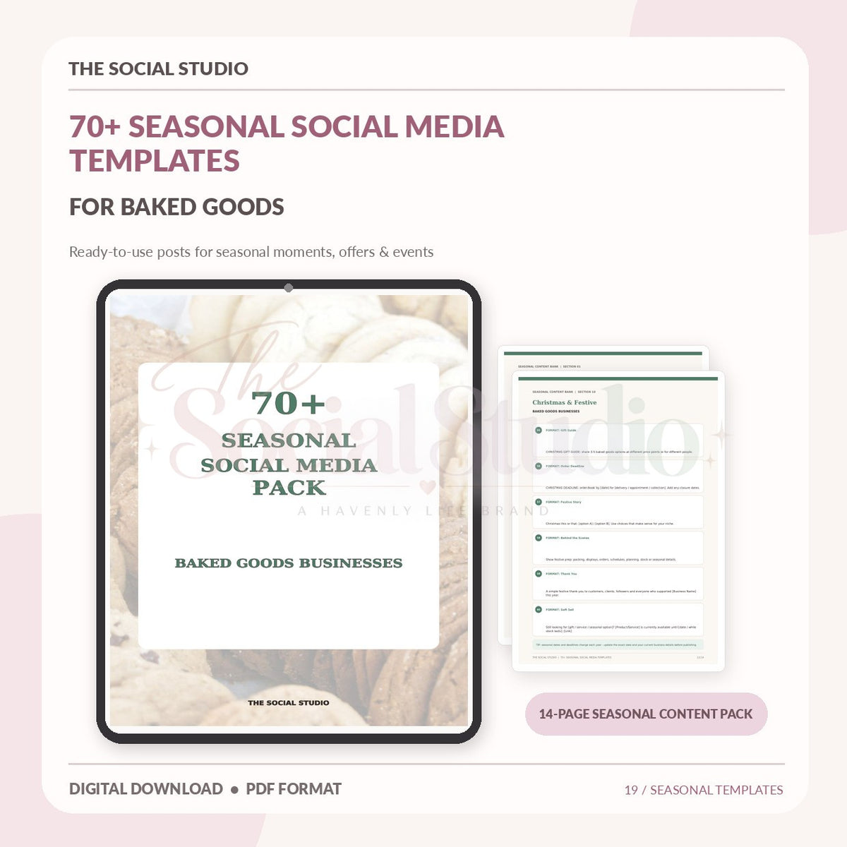 Baked Goods – Seasonal Social Media Pack | The Social Studio