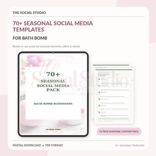 Bath Bomb – Seasonal Social Media Pack | The Social Studio