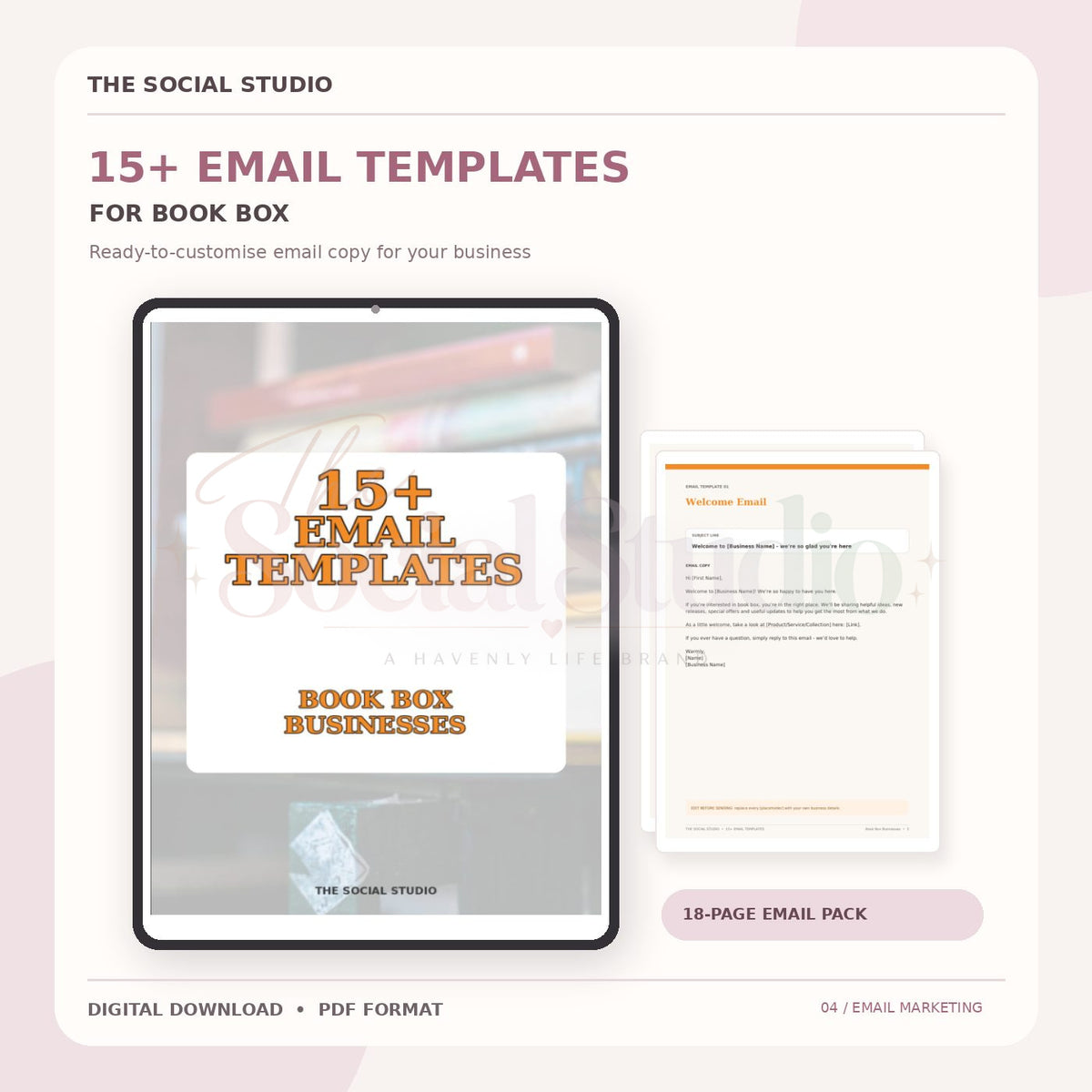 Book Boxes – Email Templates Pack | The Social Studio