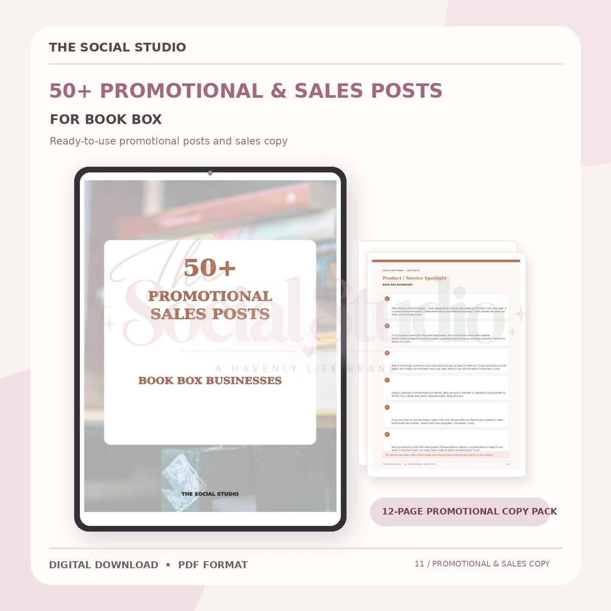 Book Boxes – Promotional & Sales Post Templates | The Social Studio