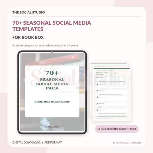 Book Boxes – Seasonal Social Media Pack | The Social Studio