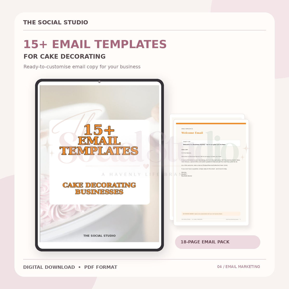 Cake Decorations – Email Templates Pack | The Social Studio