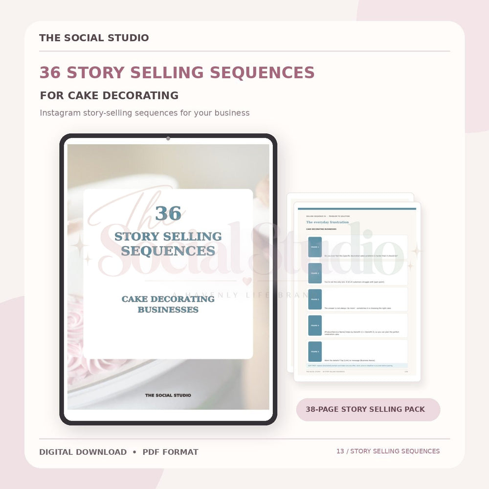 Cake Decorations – Instagram Story Selling Sequences | The Social Studio