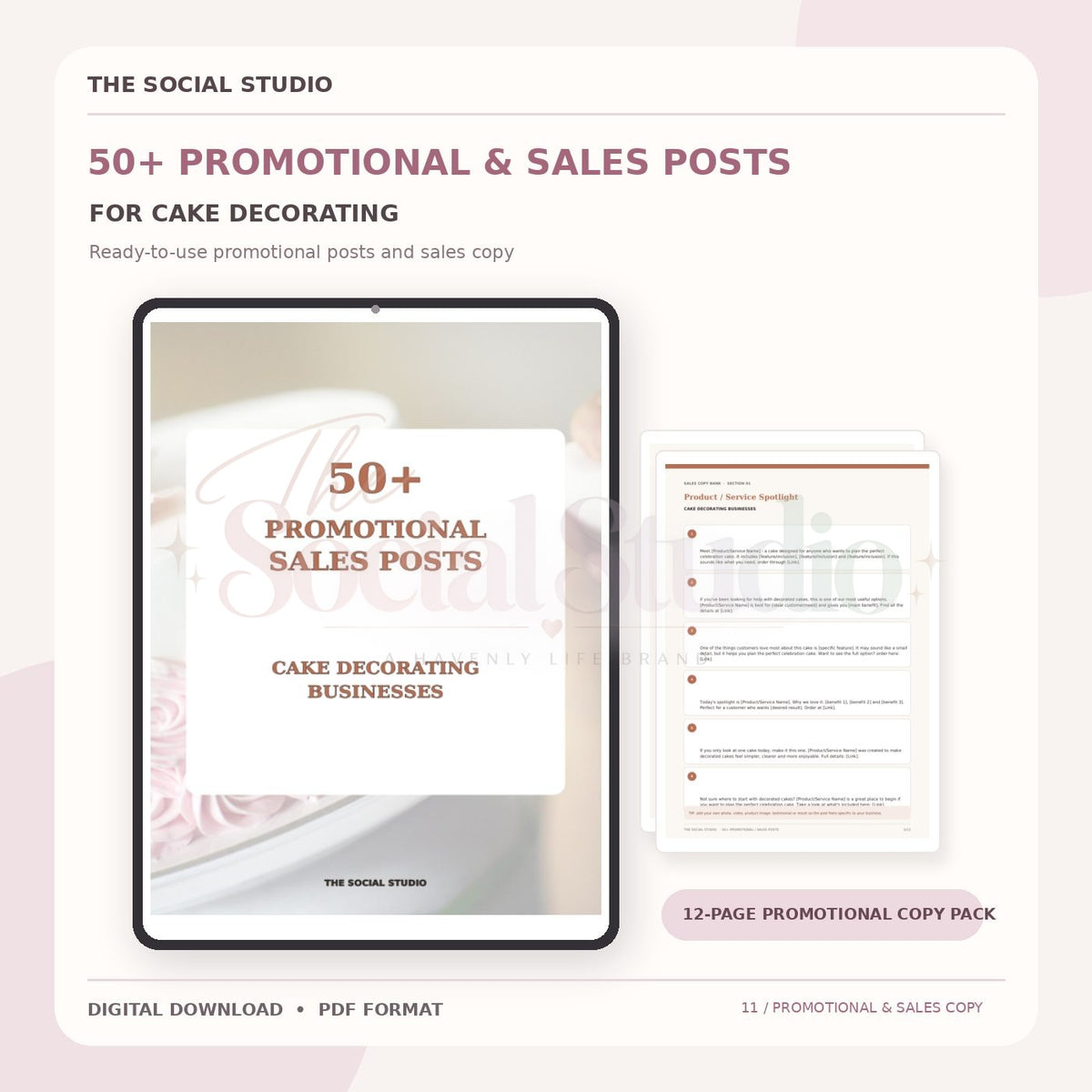Cake Decorations – Promotional & Sales Post Templates | The Social Studio