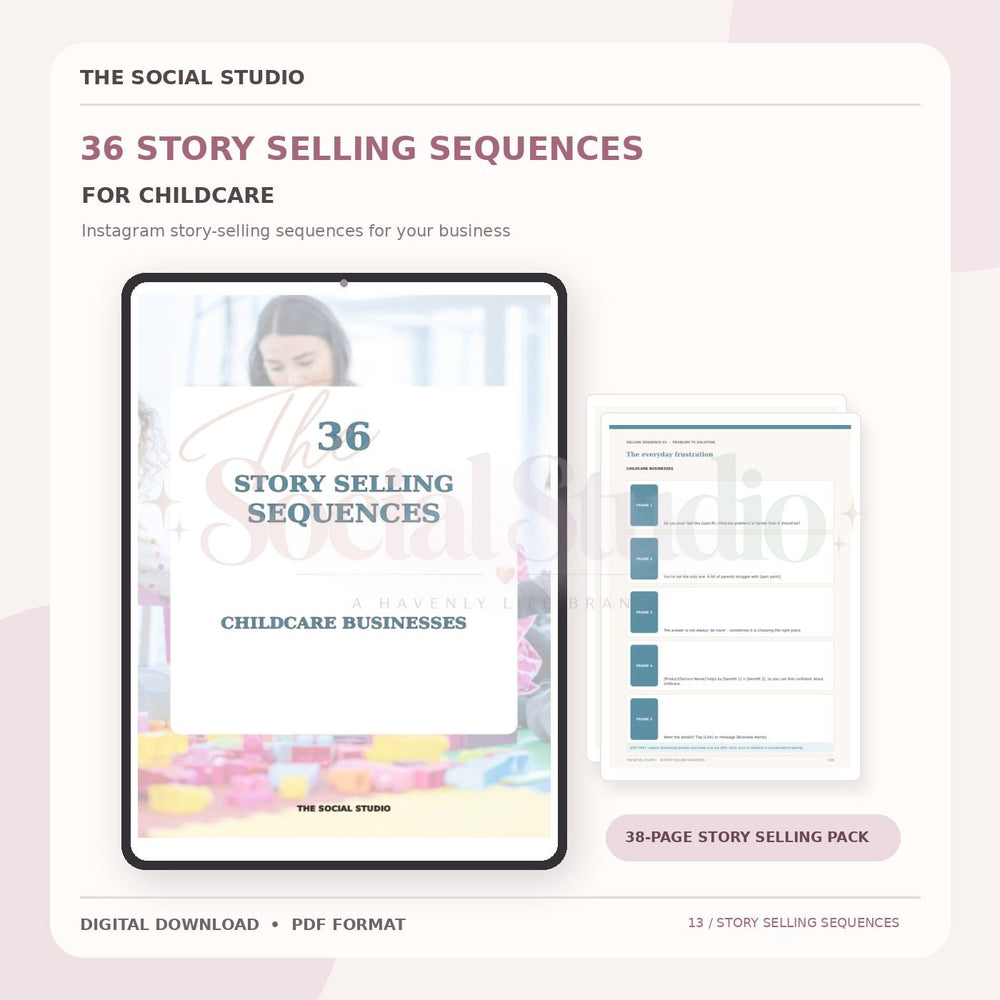 Childcare – Instagram Story Selling Sequences | The Social Studio