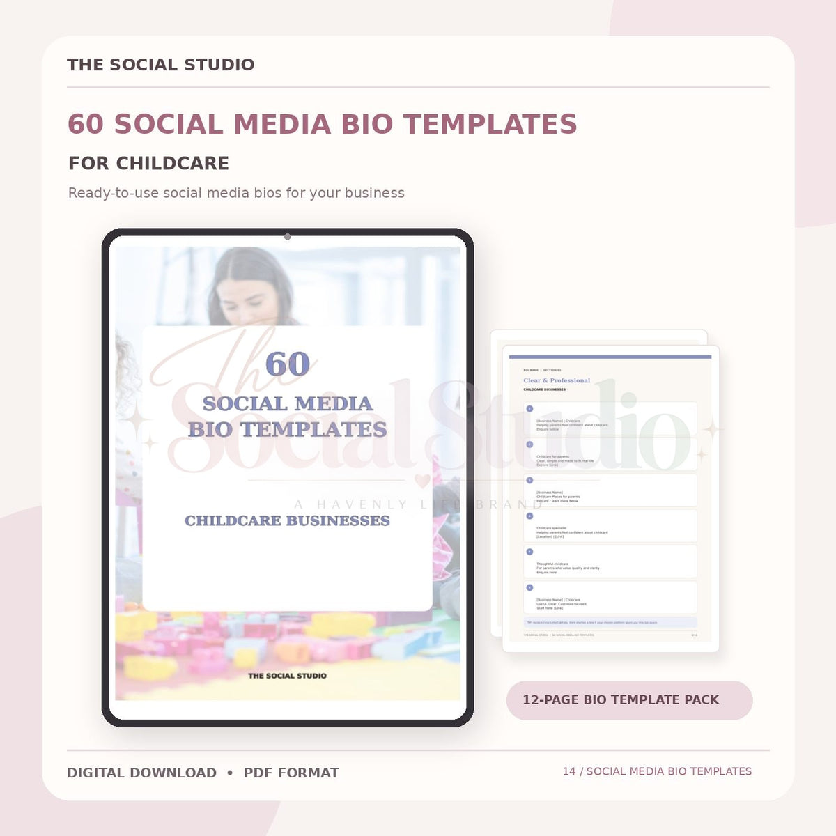 Childcare – Social Media Bio Templates | The Social Studio