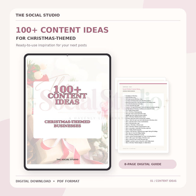 Christmas Theme – Content Ideas Pack | The Social Studio