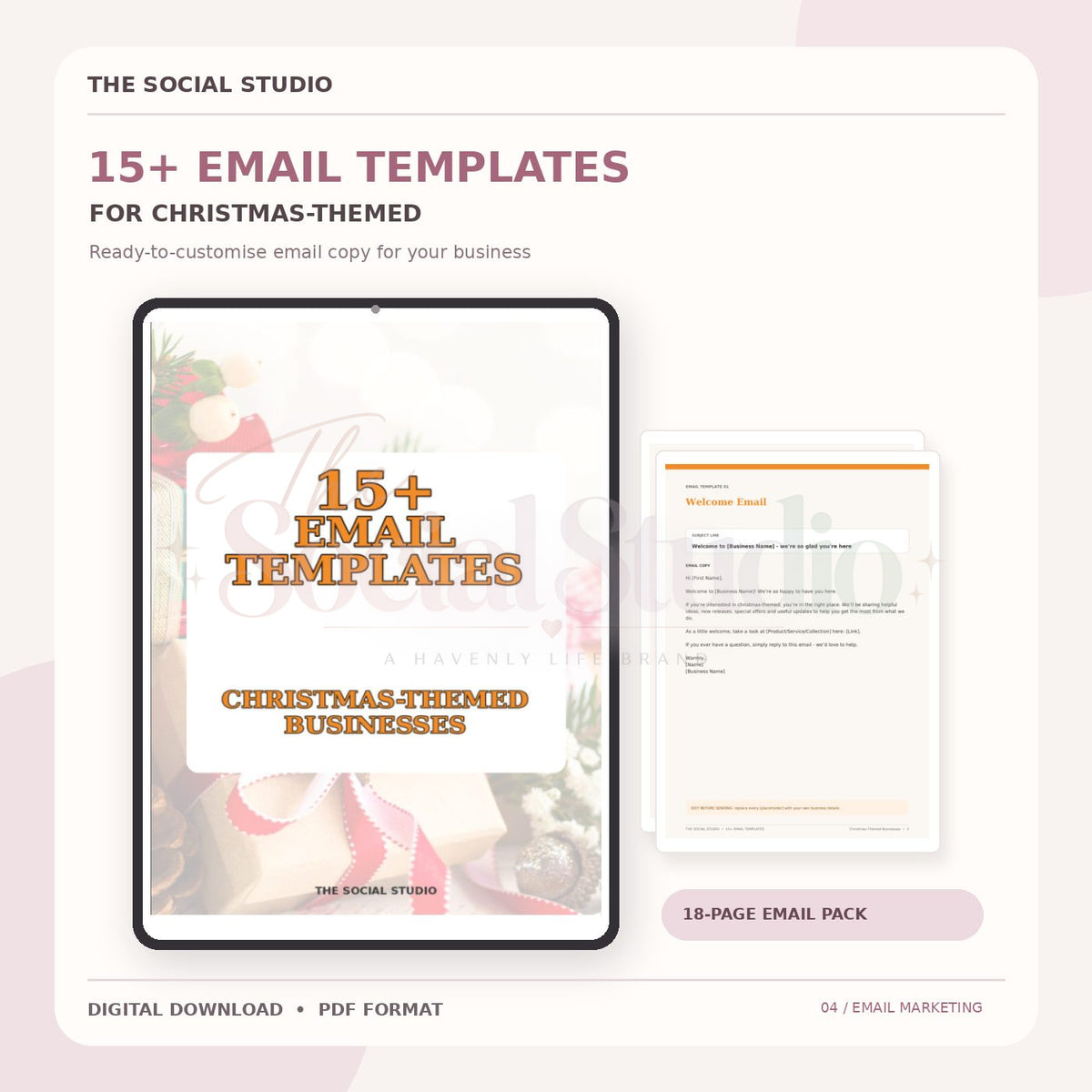 Christmas Theme – Email Templates Pack | The Social Studio