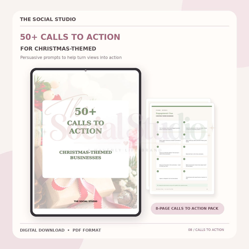 Christmas Theme – Calls to Action Pack | The Social Studio