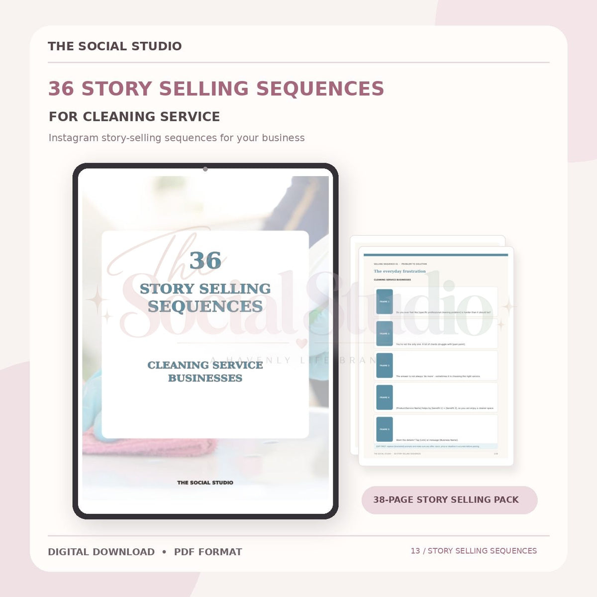 Cleaning Service – Instagram Story Selling Sequences | The Social Studio