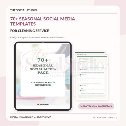 Cleaning Service – Seasonal Social Media Pack | The Social Studio
