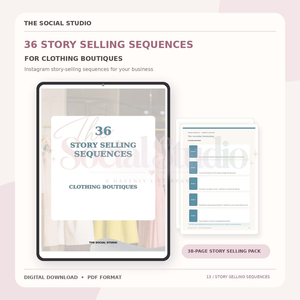 Clothing Boutiques – Instagram Story Selling Sequences | The Social Studio
