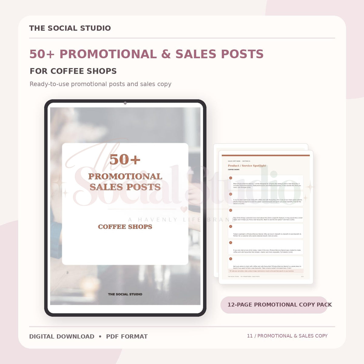 Coffee Shops – Promotional & Sales Post Templates | The Social Studio