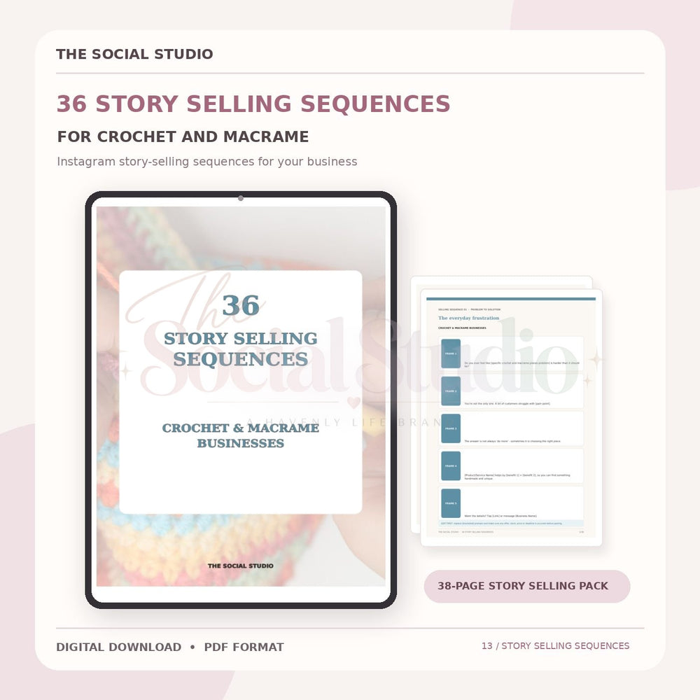 Crochet & Macramé – Instagram Story Selling Sequences | The Social Studio