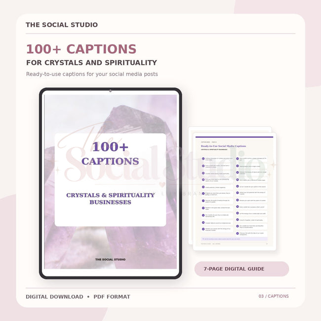 Crystals & Spirituality – Caption Pack | The Social Studio