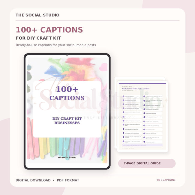 DIY Craft Kits – Caption Pack | The Social Studio