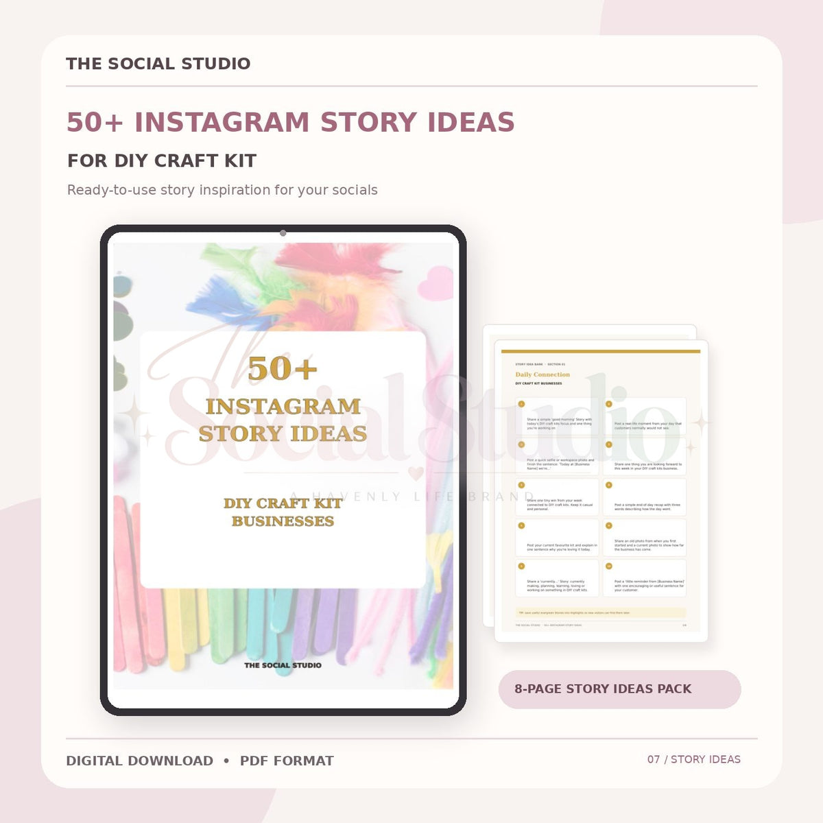 DIY Craft Kits – Instagram Story Ideas Pack | The Social Studio