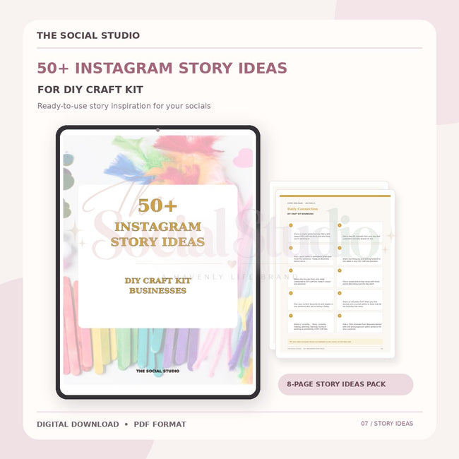 DIY Craft Kits – Instagram Story Ideas Pack | The Social Studio