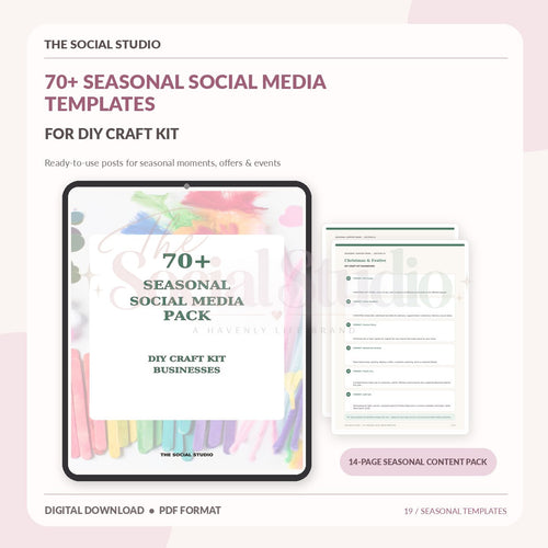 DIY Craft Kits – Seasonal Social Media Pack | The Social Studio