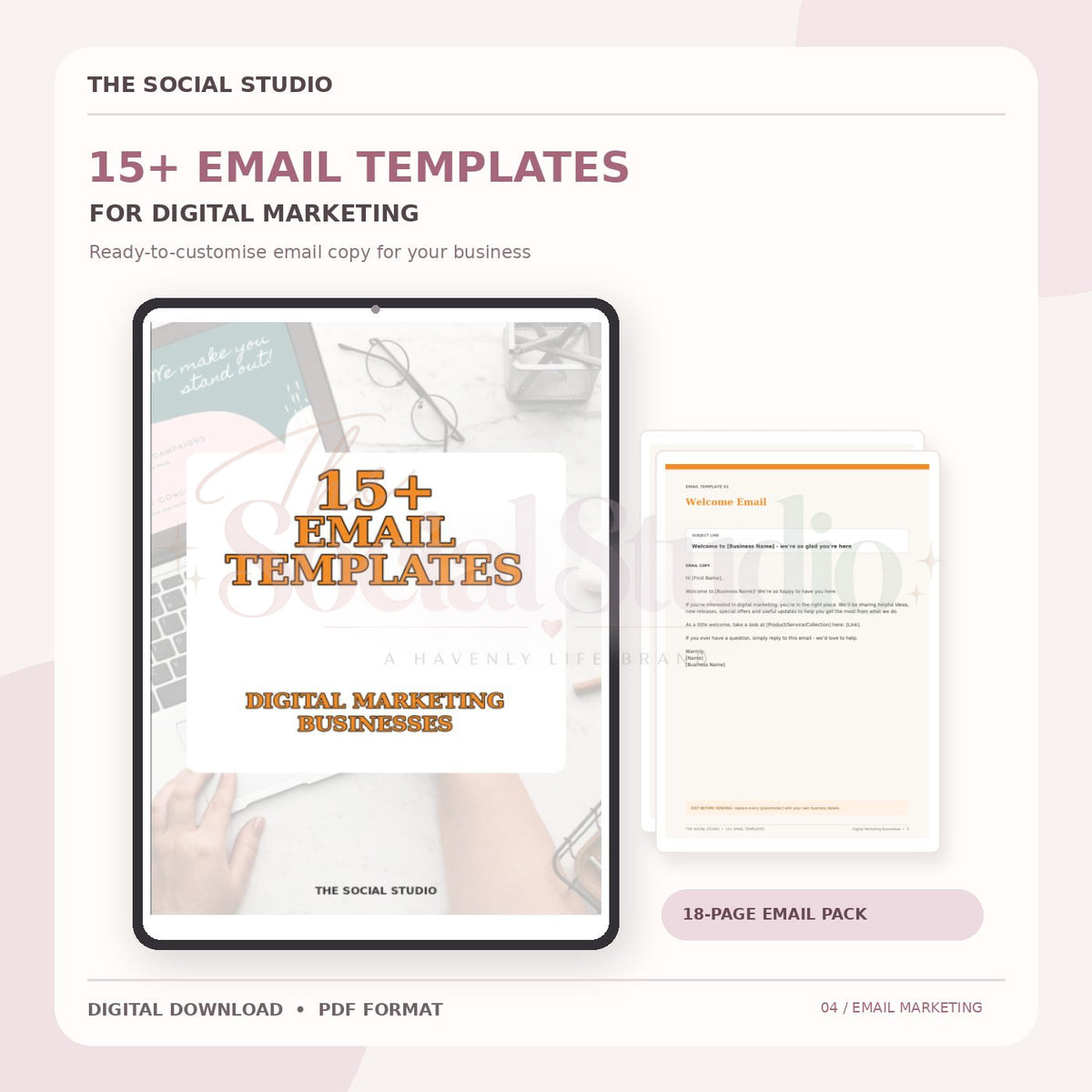 Digital Marketing – Email Templates Pack | The Social Studio