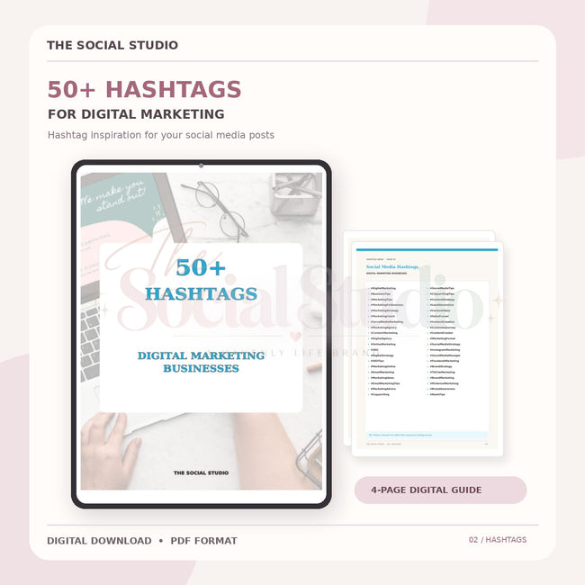 Digital Marketing – Hashtag Pack | The Social Studio