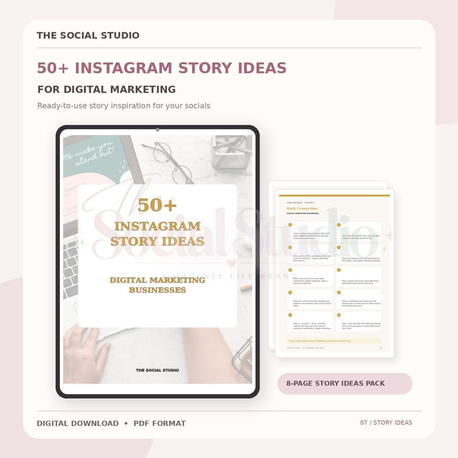 Digital Marketing – Instagram Story Ideas Pack | The Social Studio