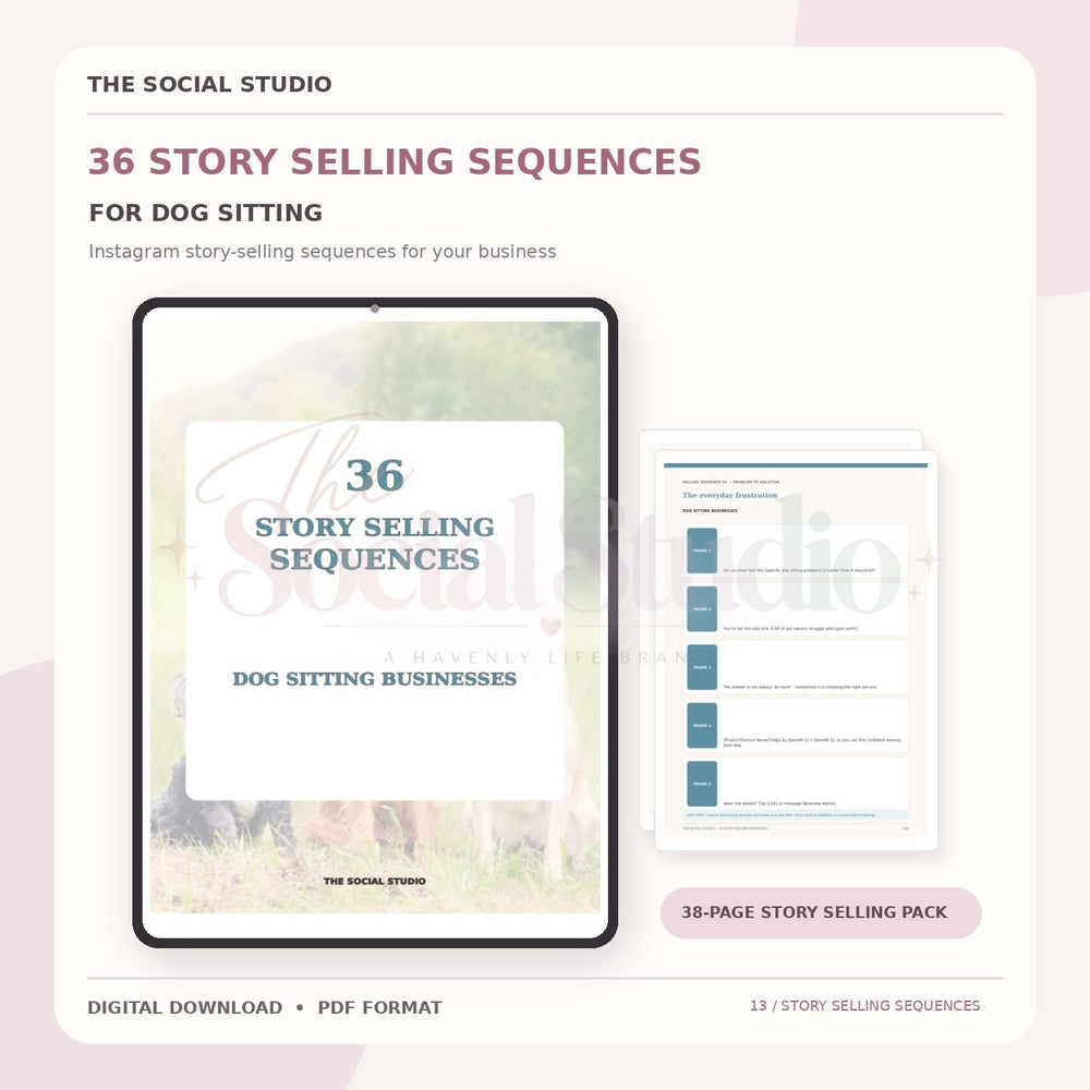 Dog Sitting Business – Instagram Story Selling Sequences | The Social Studio
