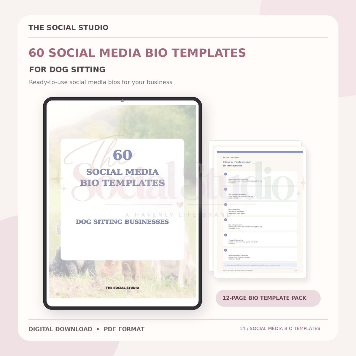 Dog Sitting Business – Social Media Bio Templates | The Social Studio