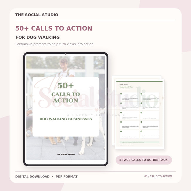 Dog Walker – Calls to Action Pack | The Social Studio
