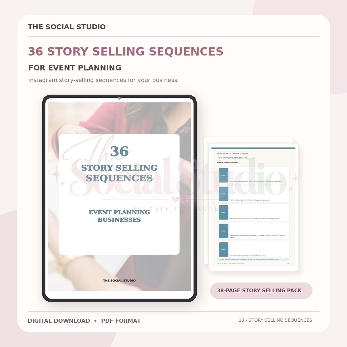 Event Planning – Instagram Story Selling Sequences | The Social Studio