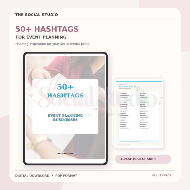 Event Planning – Hashtag Pack | The Social Studio