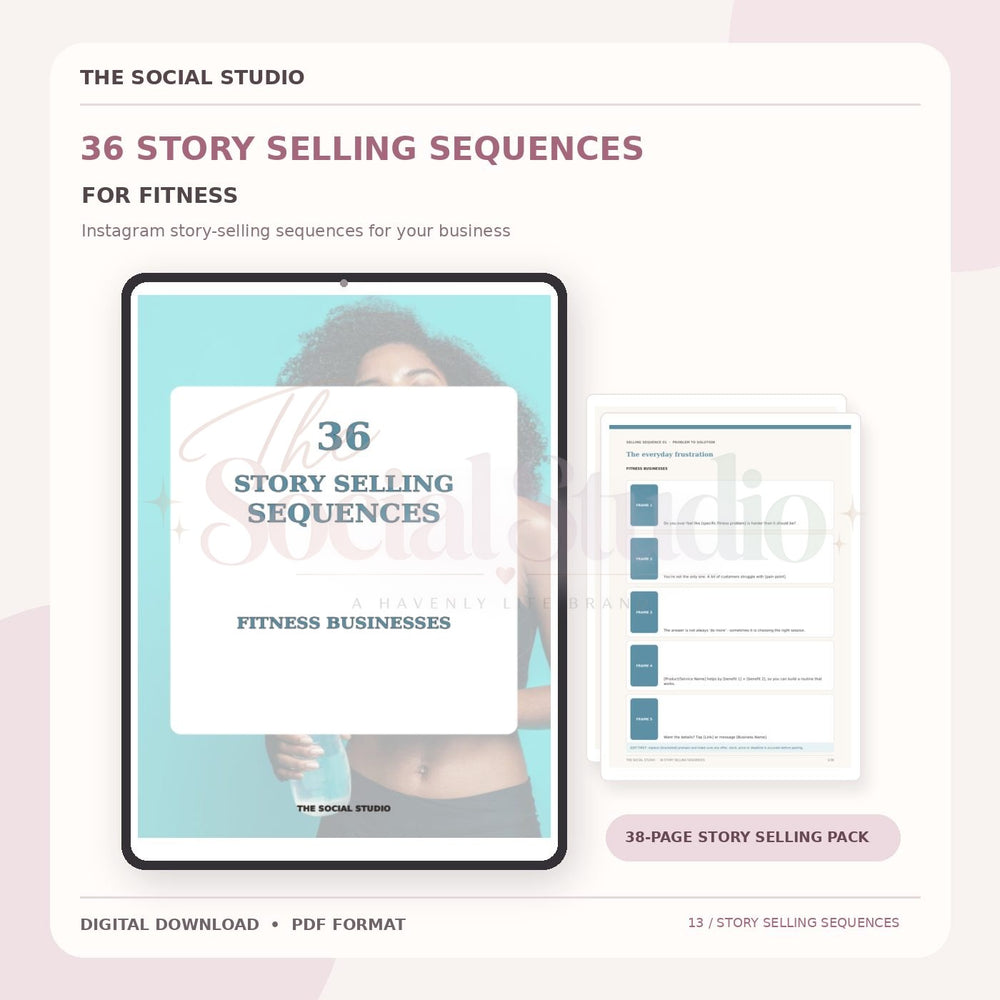 Fitness – Instagram Story Selling Sequences | The Social Studio